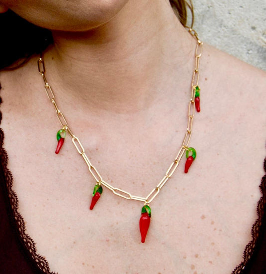 PEPPER POWER - Collier petit & gros piments